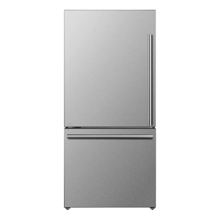 Forno Espresso Milano 62" 34.4 cu. ft. Freestanding Dual Bottom Freezer Refrigerator with Ice Maker - Stainless Steel, Black, White (FFFFD1787-60S)