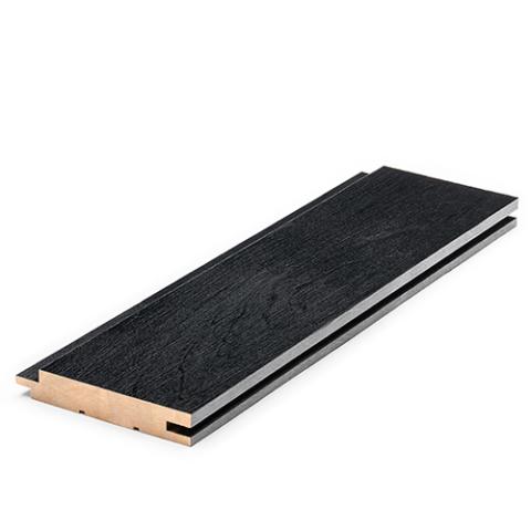 Prosaunas Aspen Brushed Midnight Black 1x4 (15mm x 90mm) T&G STS4 Sauna Wood