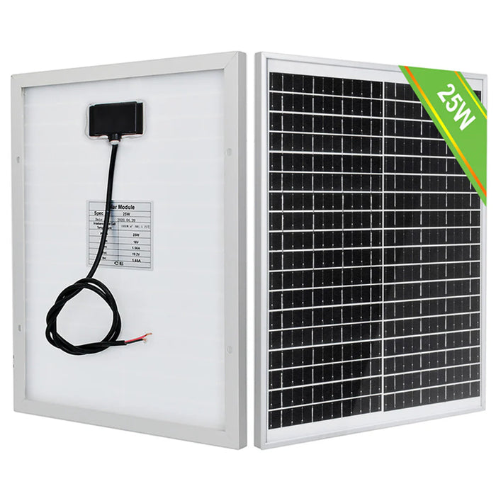 Eco-Worthy 25W 12V Monocrystalline Solar Panel Trickle Charger Kit