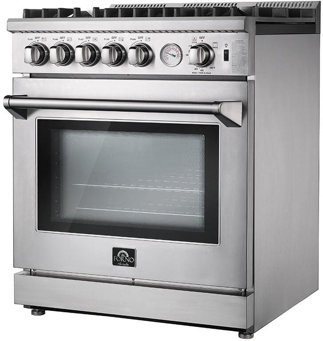 Forno 30″ Lseo Gas Burner / Gas Oven in Stainless Steel 5 Italian Burners FRB, FFSGS6275-30