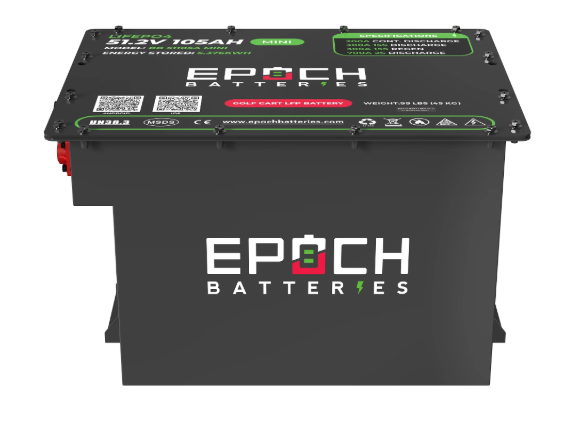 Epoch Batteries 48V 105Ah MINI - Lithium (LiFePO4) Golf Cart Battery - Complete Kit
