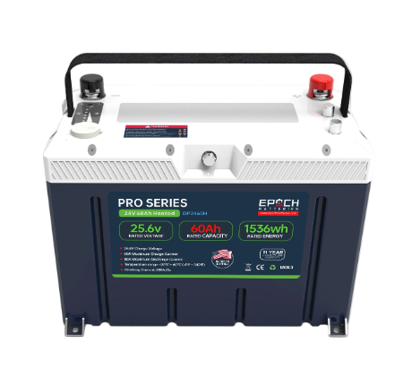 Epoch Batteries 24V 60Ah Pro Series - Heated, Bluetooth & Victron Comms LiFePO4 Battery
