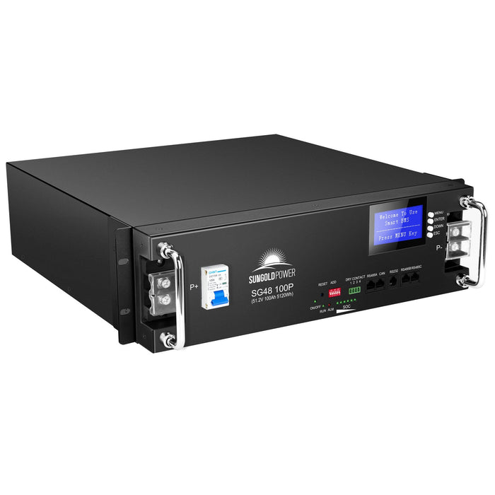 Sungold Power 48V 100AH Server Rack LiFePO4 Lithium Battery (SG48100P/UL1973/UL9540A)