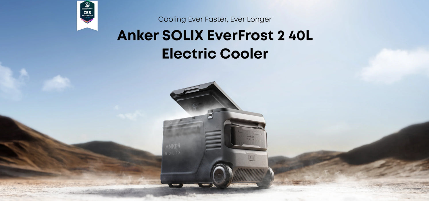 Anker Solix EverFrost 2 Electric Cooler - 40L or 58L with 288Wh Battery