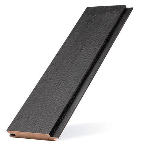 Prosaunas Aspen Brushed Midnight Black 1x4 (15mm x 90mm) T&G STS4 Sauna Wood