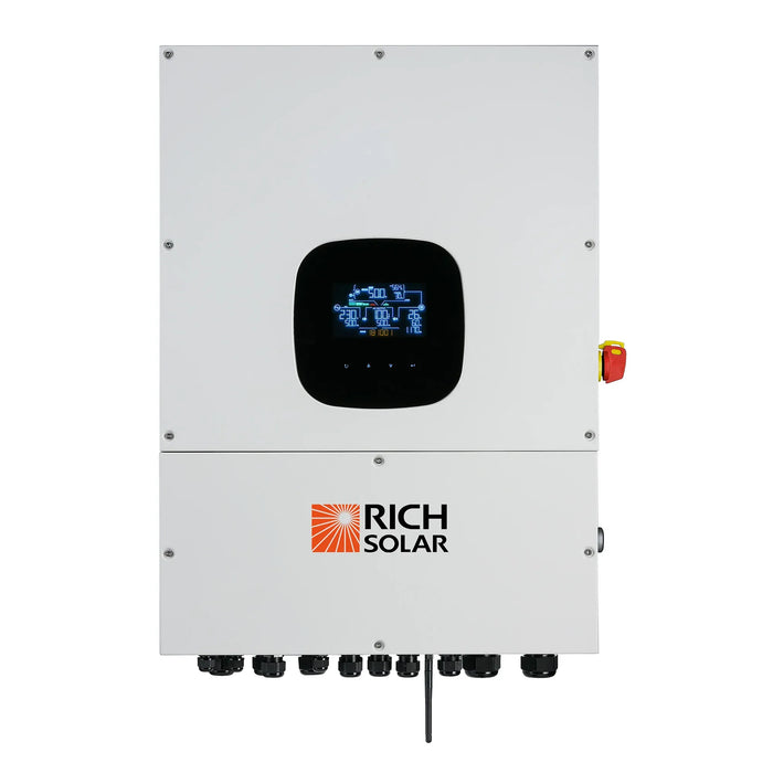 RICH SOLAR Nova 12K | 12000 Watt 48V Split Phase Hybrid Inverter | 12000W PV Input, 10000W Continuous Output 120/240V