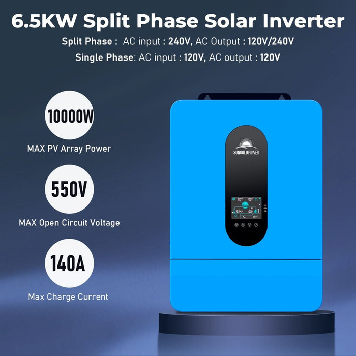 Sungold Power 13000W 48V Solar Charge Inverter Split Phase + Wifi Monitor (2 Units Parallel)