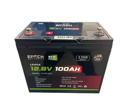 Epoch Batteries 12V 100Ah Eco Series LiFePO4 Battery