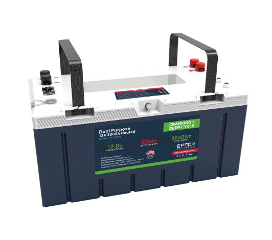 Epoch Batteries 12V 300Ah Pro Series - LiFePO4 Cranking & Deep Cycle Lithium Battery (Dual Purpose)
