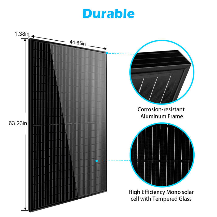 Sungold Power 370W/ 415W/ 500W Mono Black PERC Solar Panel UL 61730 CEC Listed