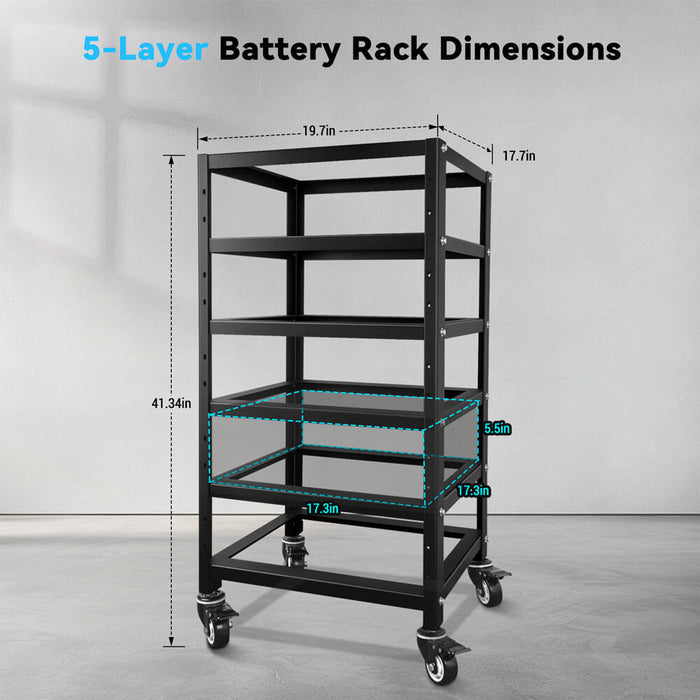 Sungold Power 5-Layer Battery Rack for  3U Server Rack Battery