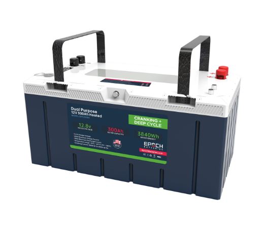 Epoch Batteries 12V 300Ah Pro Series - LiFePO4 Cranking & Deep Cycle Lithium Battery (Dual Purpose)