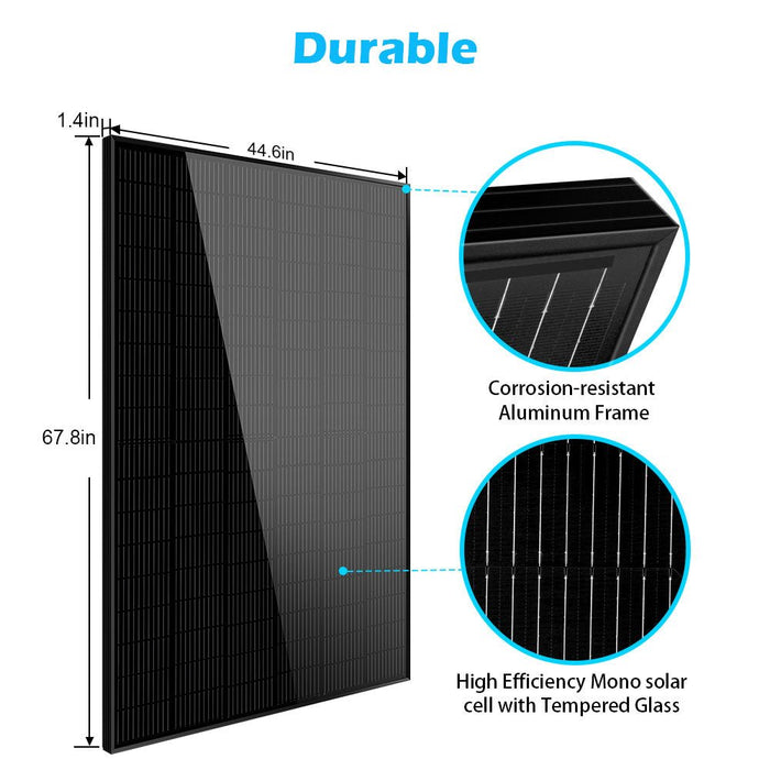 Sungold Power 370W/ 415W/ 500W Mono Black PERC Solar Panel UL 61730 CEC Listed