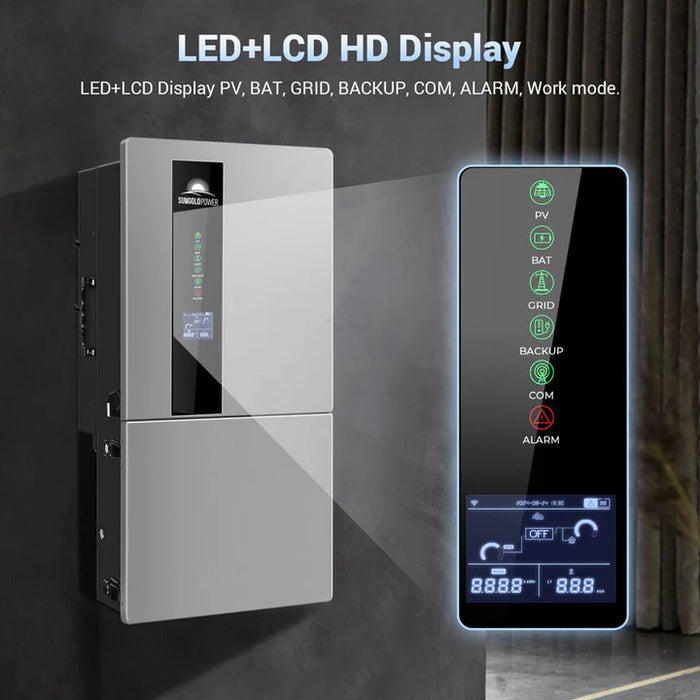 SunGold Power 7.6KW Hybrid Inverter 48V Split Phase (SGN7.6K1HB-48)