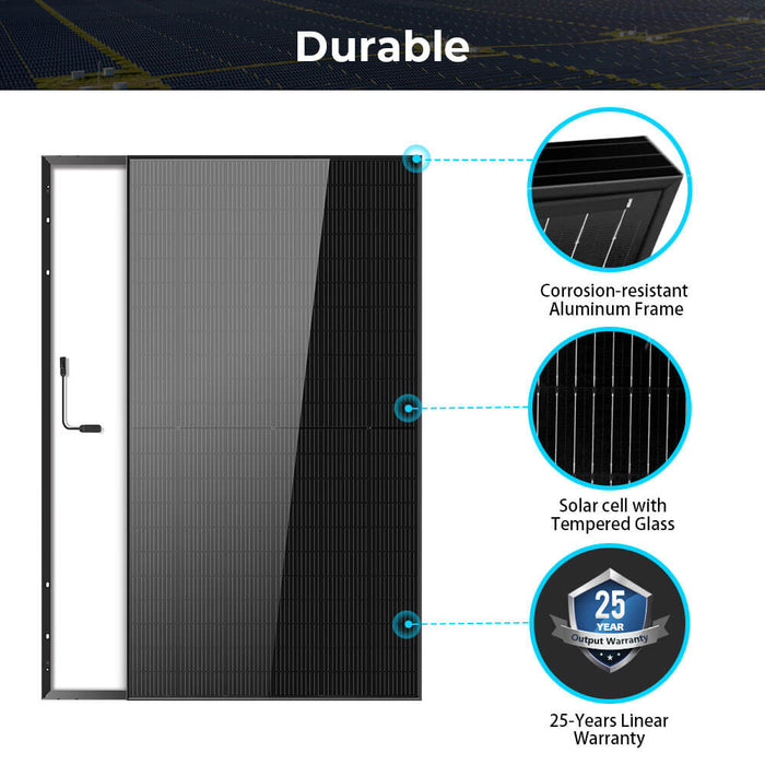 Sungold Power 370W/ 415W/ 500W Mono Black PERC Solar Panel UL 61730 CEC Listed