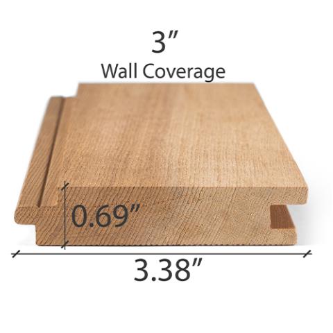 Prosaunas Cedar 1x4 VG T&G NG Sauna Wood, Vertical Grain, Clear Grade A+, Tongue & Groove, Nickel-Gap, Wall Material