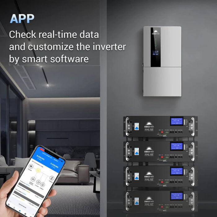 SunGold Power 7.6KW Hybrid Inverter 48V Split Phase (SGN7.6K1HB-48)