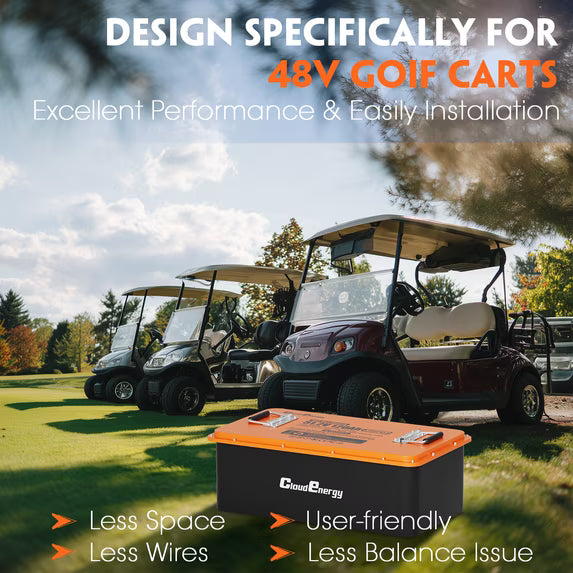 Cloudenergy 48V 120AH LiFePO4 Lithium Golf Cart Battery