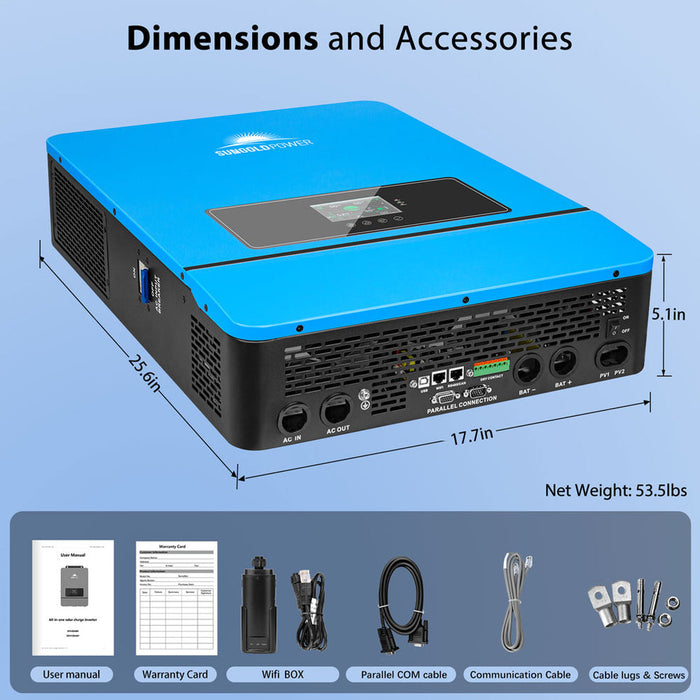 SunGold 8KW 48V Split Phase Solar Inverter