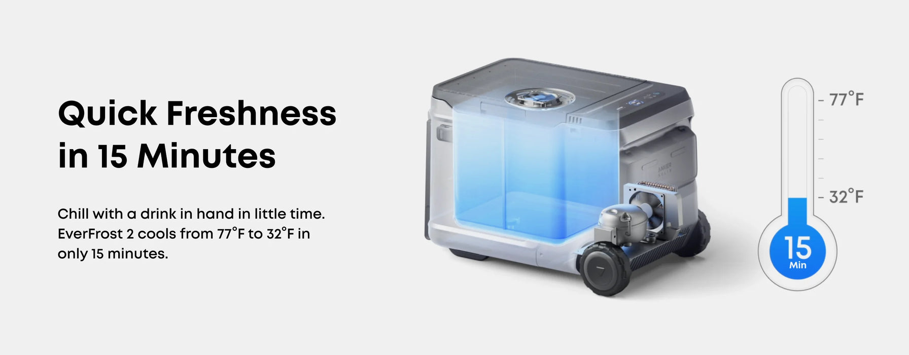 Anker Solix EverFrost 2 Electric Cooler - 40L or 58L with 288Wh Battery