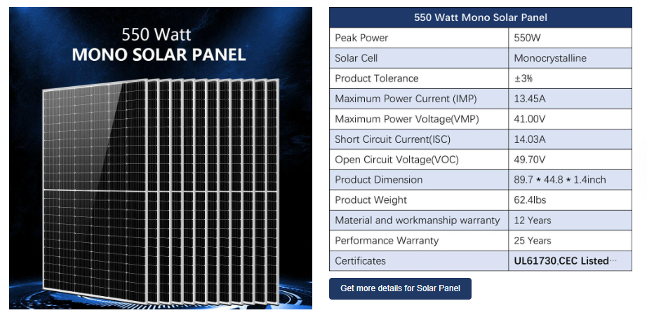 Sungold Power OFF GRID SOLAR KIT 12 X 550 WATTS SOLAR PANELS 20.48KWH-32.14KWH LITHIUM BATTERY 10KW SOLAR INVERTER 48VDC 120V/240V (SGR-10K25S)