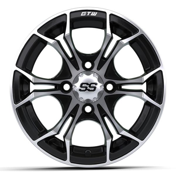 GTW 12" Spyder Black with Machined Accents Wheel