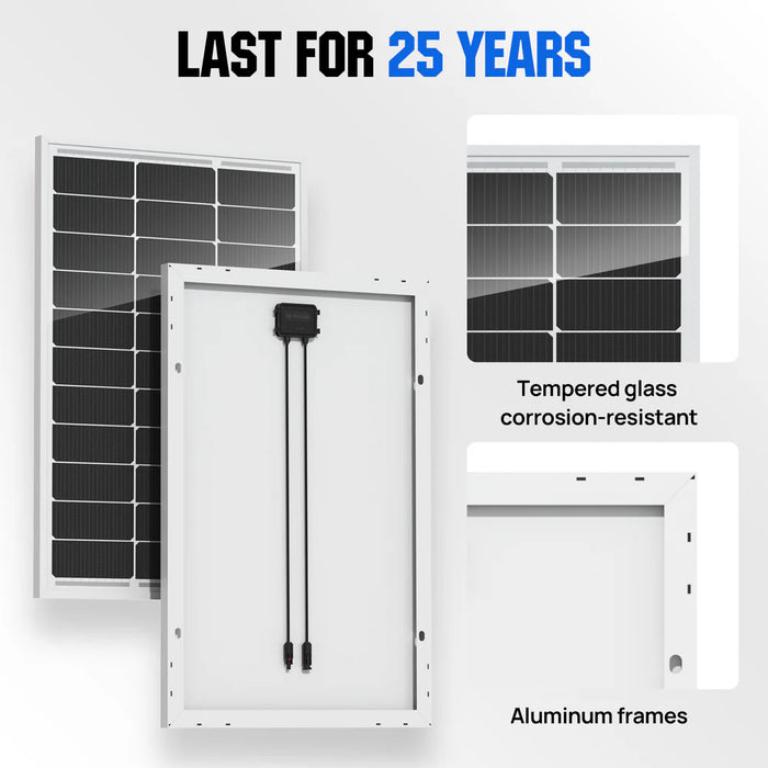 Eco-Worthy 100W 12V Monocrystalline Solar Panel