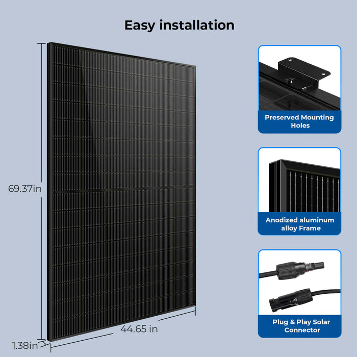 SunGold Power 450 Watt Bifacial N-Type Monocrystalline Solar Panel (32 PANELS) UL61730 (SGN-450-BDG5)