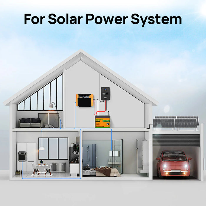 Eco-Worthy 12V 100Ah LiFePO4 Battery with Low-temperature Protection and Bluetooth Option