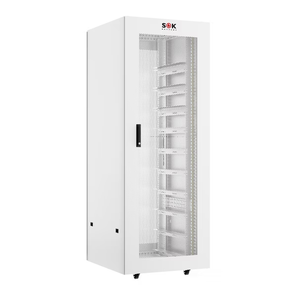 SOK Batteries Cabinet for 48V 100Ah Lithium Batteries, Wheels & Busbar Included
