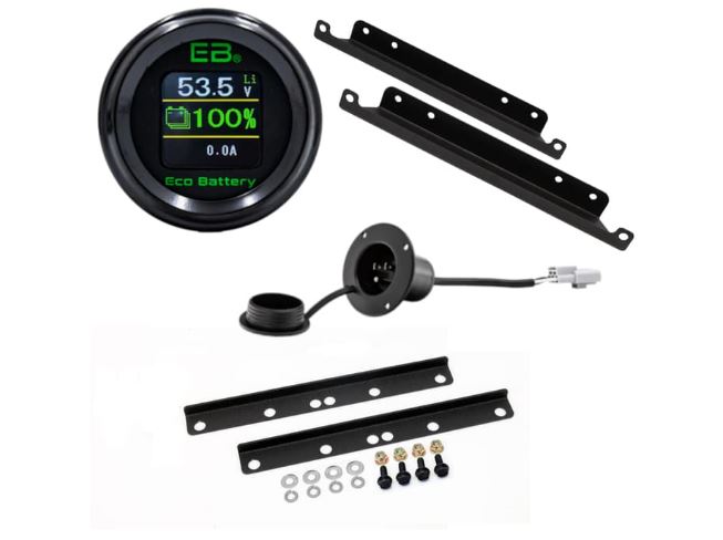 Eco Battery Club Car DS H-Frame Installation Kit for 51V 105Ah LiFePO4 "Skinny" Lithium Battery