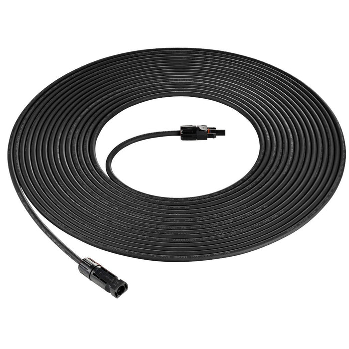 Rich Solar 10 Gauge Solar Panel Extension Cable with Male and Female Solar Connector Ends | Pair of 10AWG Red and Black Extension Wire with Connectors on Both Ends