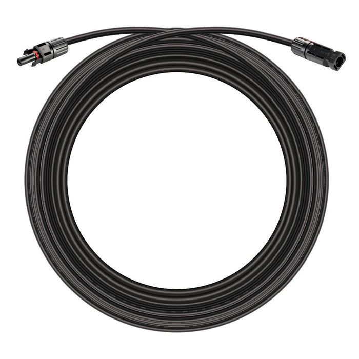Rich Solar 10 Gauge Solar Panel Extension Cable with Male and Female Solar Connector Ends | Pair of 10AWG Red and Black Extension Wire with Connectors on Both Ends