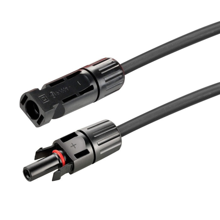 Rich Solar 10 Gauge Solar Panel Extension Cable with Male and Female Solar Connector Ends | Pair of 10AWG Red and Black Extension Wire with Connectors on Both Ends