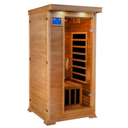 Sunray Sauna "Sedona" 1-2 Person Indoor Infrared Sauna - Red Cedar