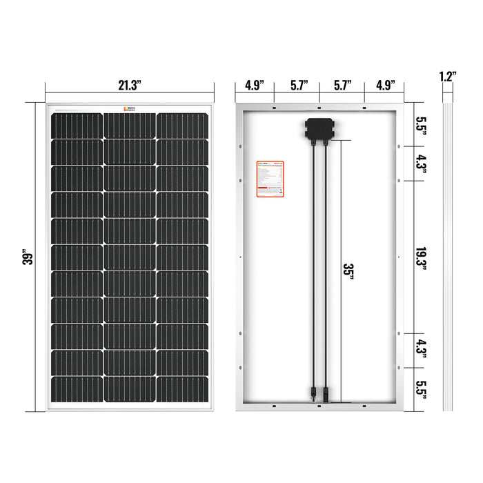 Rich Solar Mega 100 - 100W 12V Off-Grid Solar Panel