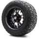 MODZ® 12" Vampire Glossy Black Wheels & Off-Road Tires Combo
