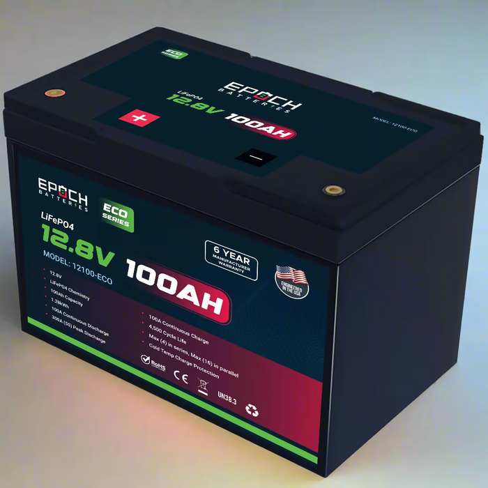 Epoch Batteries 12V 100Ah Eco Series LiFePO4 Battery