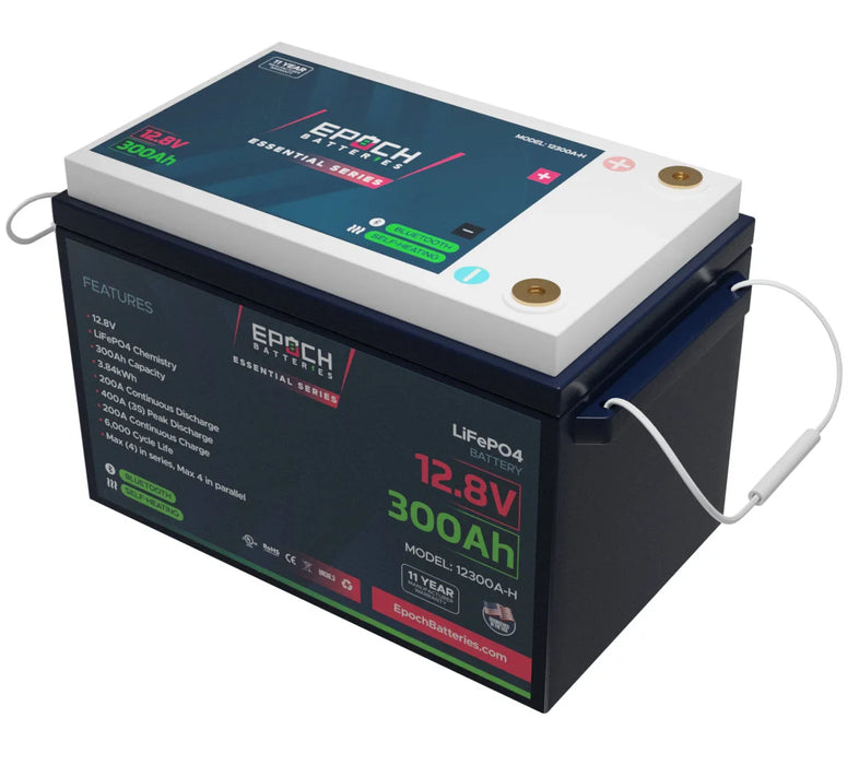 Epoch Batteries 12V 300Ah | Heated & Bluetooth | LiFePO4 Battery - Epoch Essentials