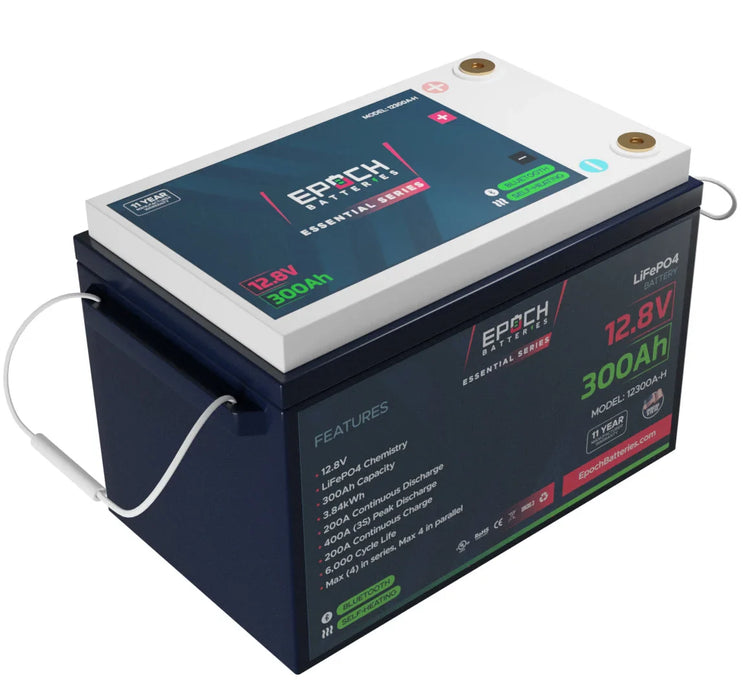 Epoch Batteries 12V 300Ah | Heated & Bluetooth | LiFePO4 Battery - Epoch Essentials