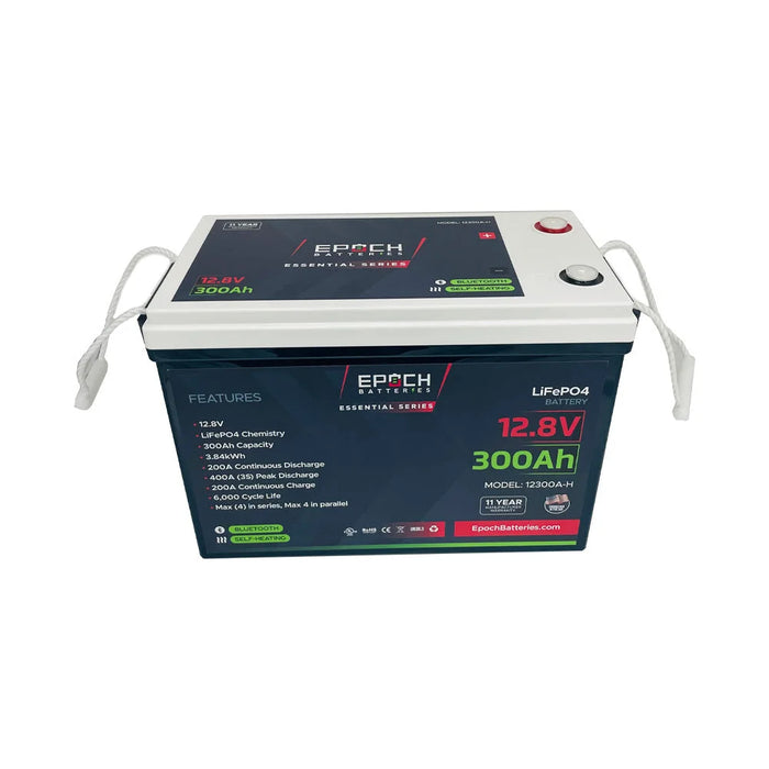 Epoch Batteries 12V 300Ah | Heated & Bluetooth | LiFePO4 Battery - Epoch Essentials