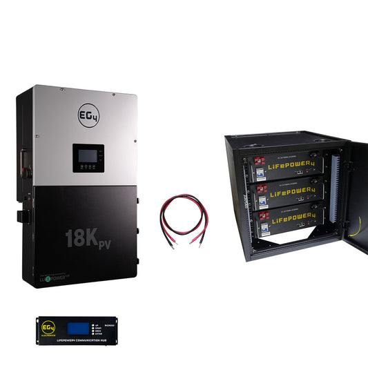 EG4 18KPV Hybrid Inverter System Bundle - 15.36kWH EG4 Lithium Powerwall