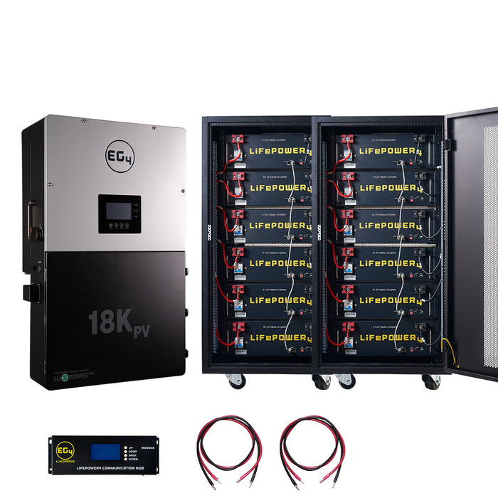 EG4 18KPV Hybrid Inverter System Bundle - 61.44kWH EG4 Lithium Powerwall [BNDL-E0006-12]