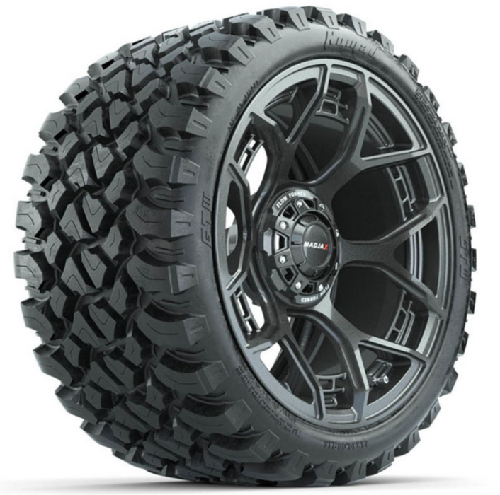 MadJax 15-Inch Flow Form Evolution Gunmetal Wheels with GTW Nomad Off Road Tires (Set of 4)