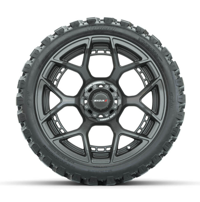 MadJax 15-Inch Flow Form Evolution Gunmetal Wheels with GTW Nomad Off Road Tires (Set of 4)