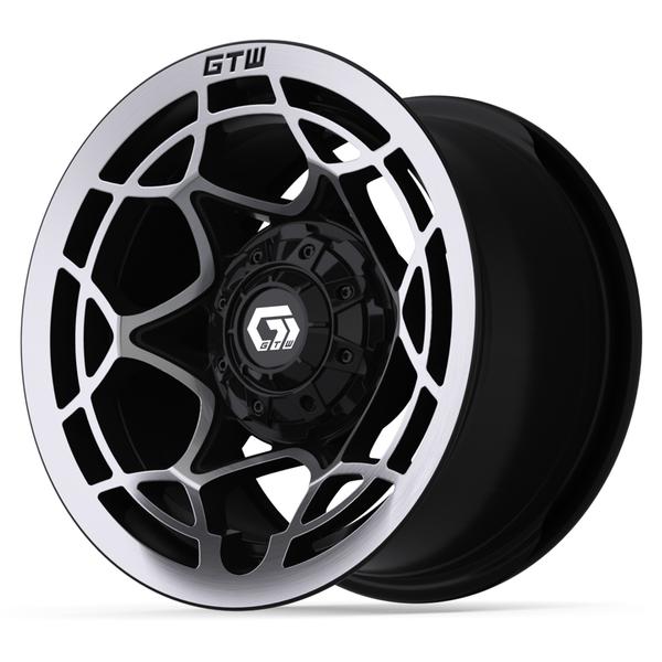 GTW 12" Nexus Gloss Black with Silver Face Wheel
