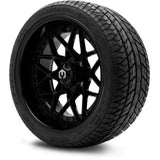 MODZ 14" Formula Glossy Black Wheels & Street Tires Combo