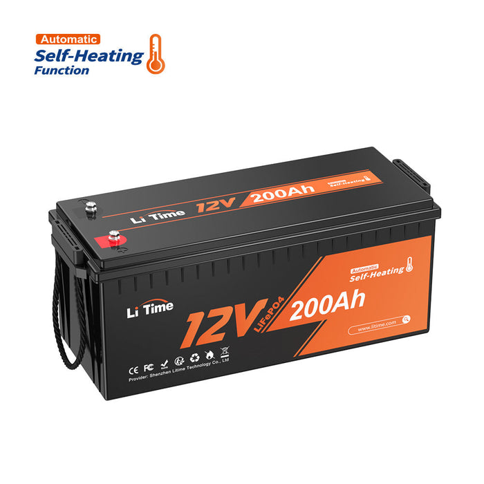 LiTime 12V 200Ah Self-Heating Lithium 4D Battery - 100A BMS