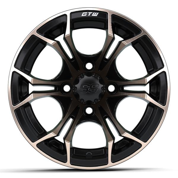 GTW 12" Spyder Matte Black with Bronze Accents Wheel