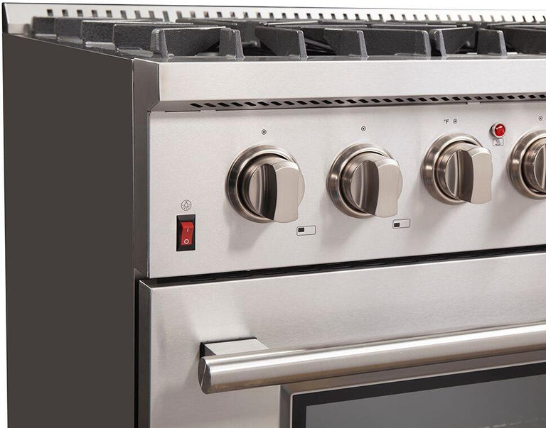 Forno 36″ Galiano Gas Burner / Electric Oven in Stainless Steel 6 Italian Burners FRB, FFSGS6156-36